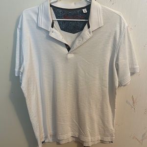 Robert Graham White Polo Shirt with Classic Collar